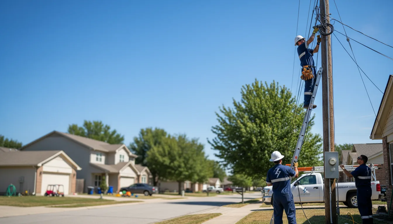 Residential electrician providing installation services in Doole, TX